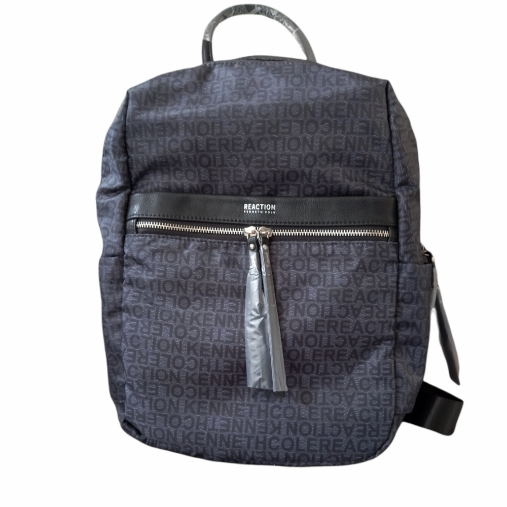 kenneth cole reaction black print backpack bag